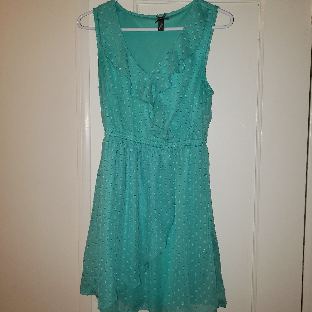 Aqua Vneck Dress